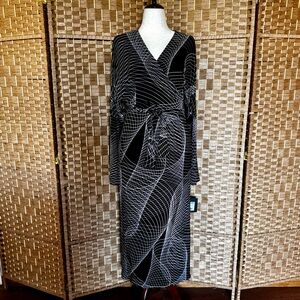 NWT Norma Kamali Electric Circus wrap dress XL